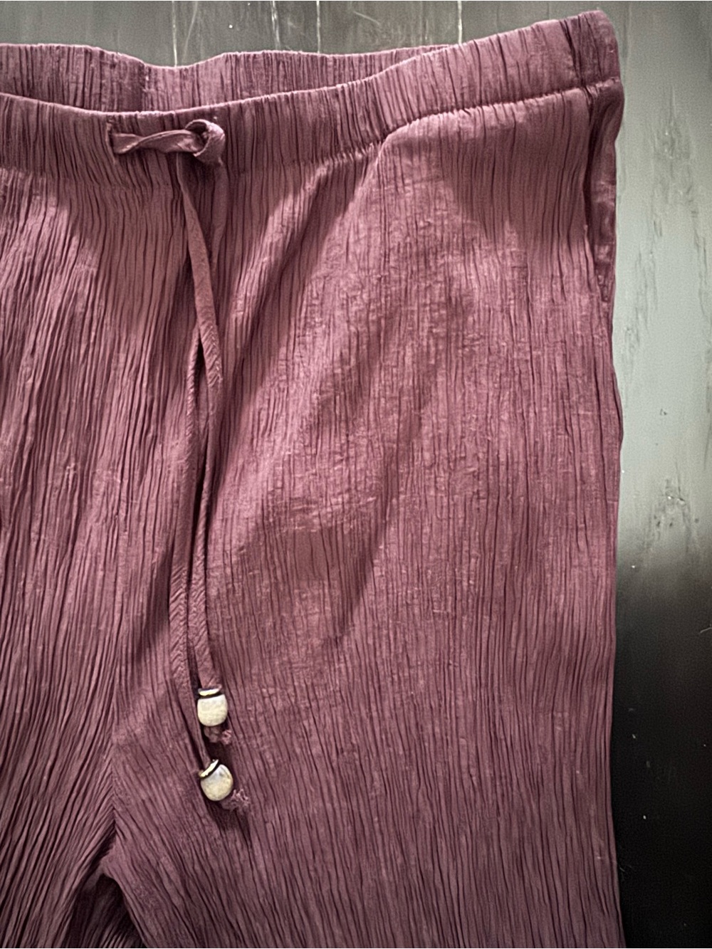Joie Mauve Crinkle Drawstring Maxi Skirt